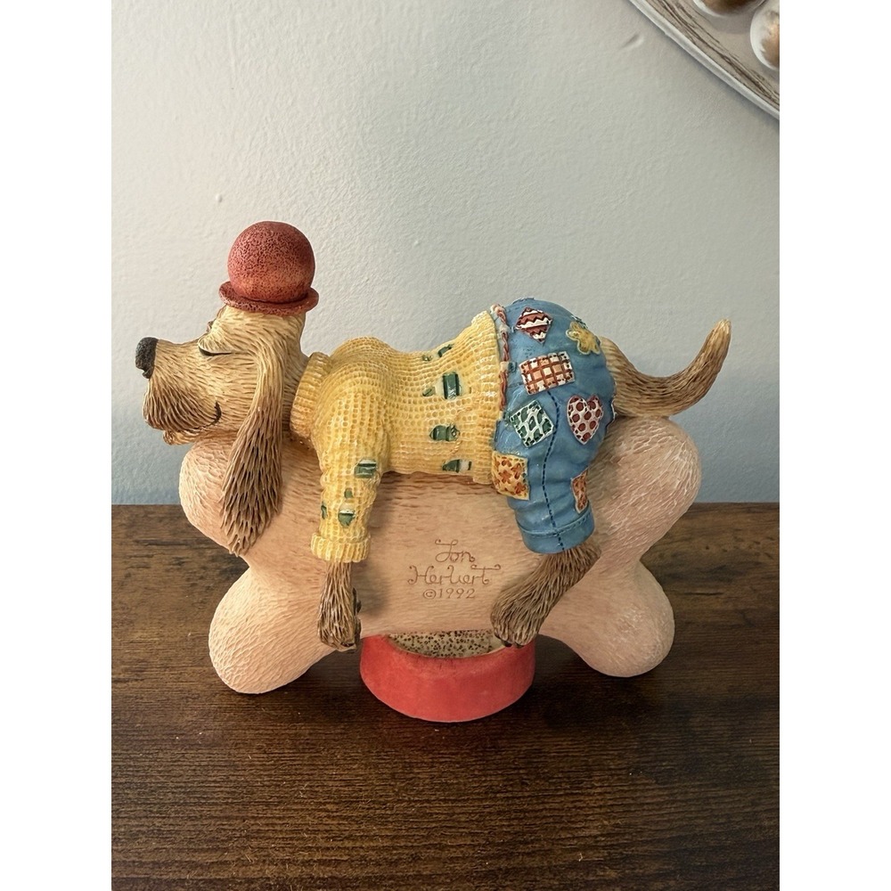 Animal Antics You're Bone Idle Dog Figurine 1992 Jon Herbert‎ Retired